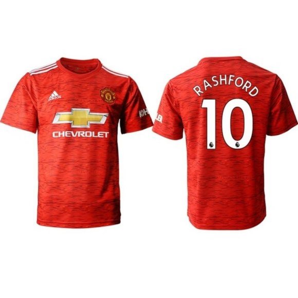 Nfl Shirts Manchester United Marcus Rashford 2021 Red Jersey Poshmark